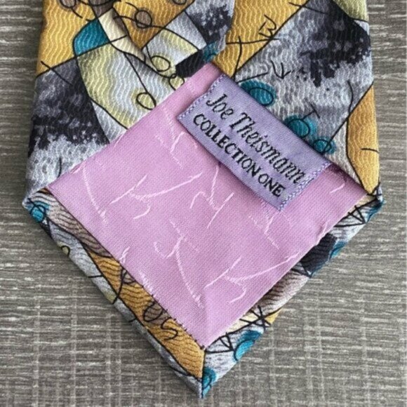 Jimmy V Stonehenge Neck Tie 100% Silk  Abstract Art Watercolor Multicolor USA - Picture 5 of 7